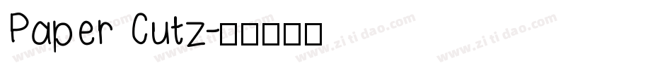 Paper Cutz字体转换